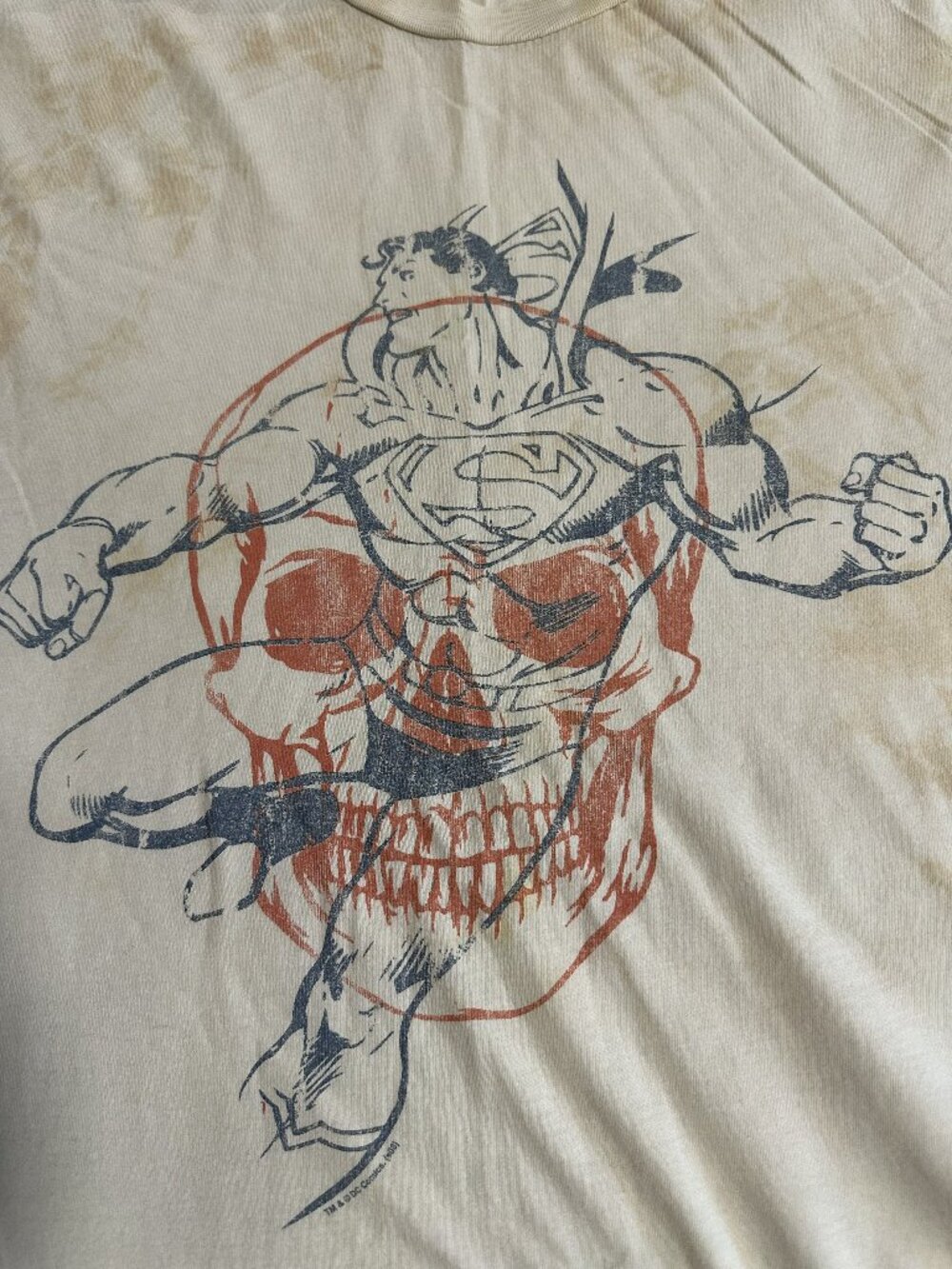 RARE Vintage Superman Skull Shirt XL